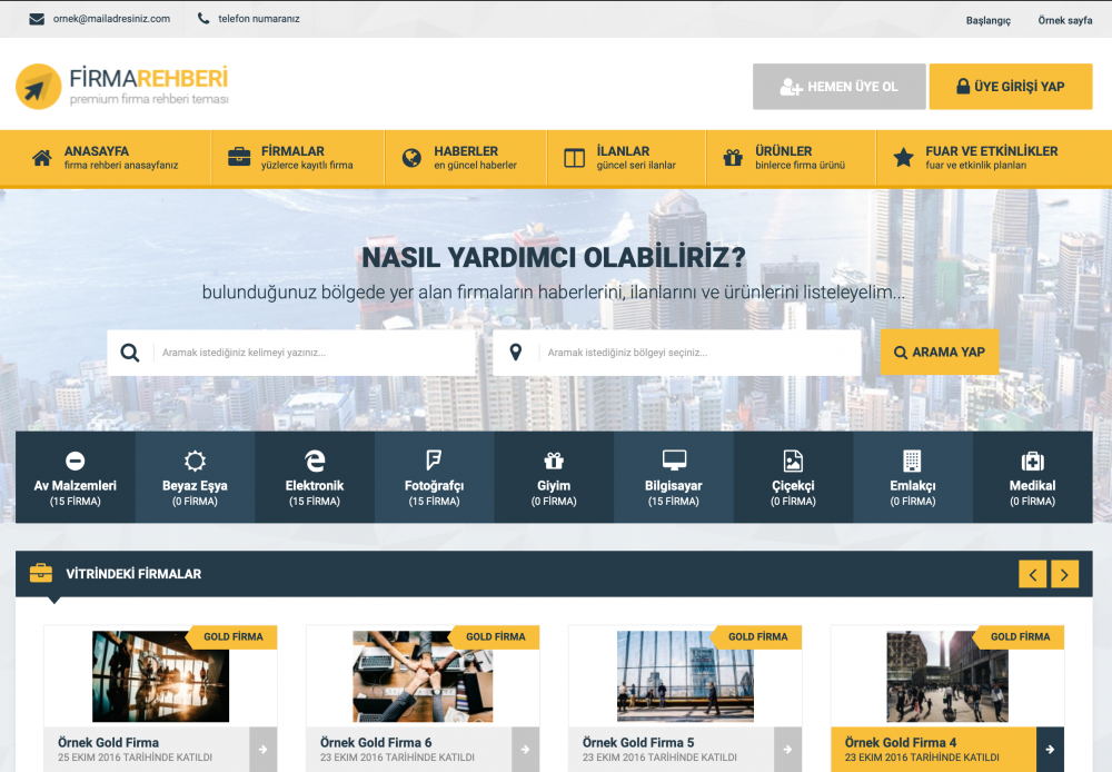 Firma Rehberi 3 Wordpress Teması- Tema Fabrika | Park Ajans İnternet v